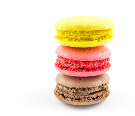 macaroons isolated on white background