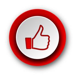 like red modern web icon on white background