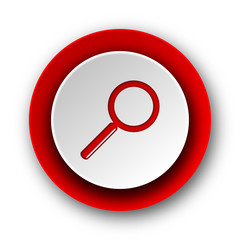 search red modern web icon on white background