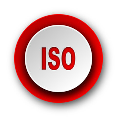 iso red modern web icon on white background