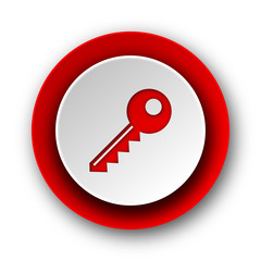 key red modern web icon on white background