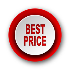 best price red modern web icon on white background