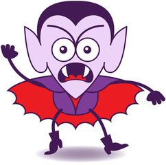 Halloween Dracula feeling furious and protesting