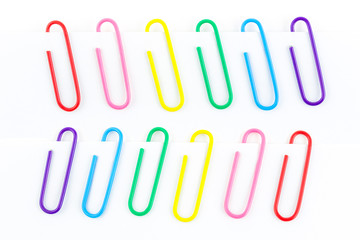 paperclips isolated on white background