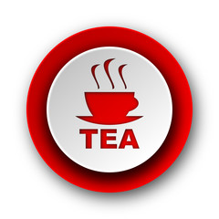 tea red modern web icon on white background