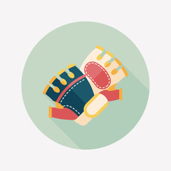 cycling gloves flat icon with long shadow,eps10