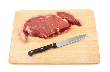 Raw steak
