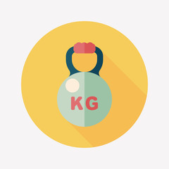 kettlebells flat icon with long shadow,eps10