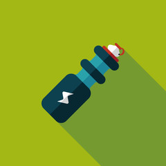 sports water bottle flat icon with long shadow,eps10