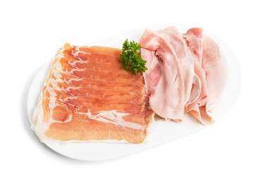 Rohschinken und Kochschinken