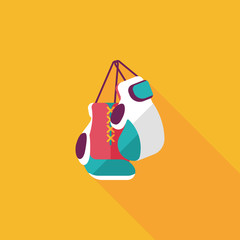 boxing gloves flat icon with long shadow,eps10