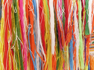 Colourful fringes  - part of beautiful handmade craft