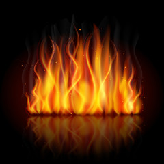 Burning flame background