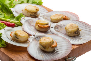 Grilled scallops