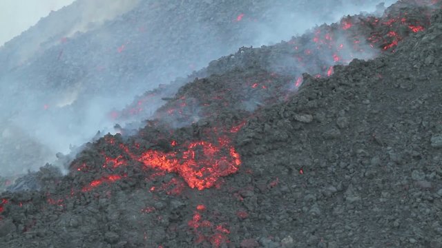 Volcanic eruption. Etna, July 16, 2014