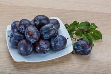 Fresh plums
