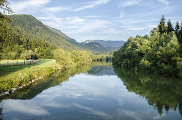 Sunrise at River and Forest