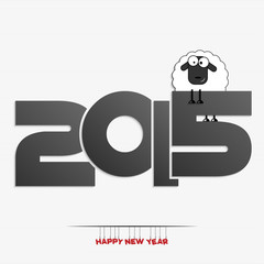 New year 2015 greeting card design