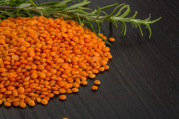 Red raw lentils