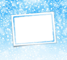 Greeting card with frame on a beautiful background with bokeh ef