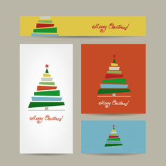 Fototapeta na wymiar Christmas cards collection for your design