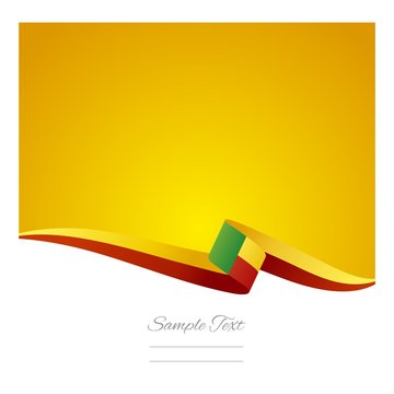 Abstract color background Benin flag vector