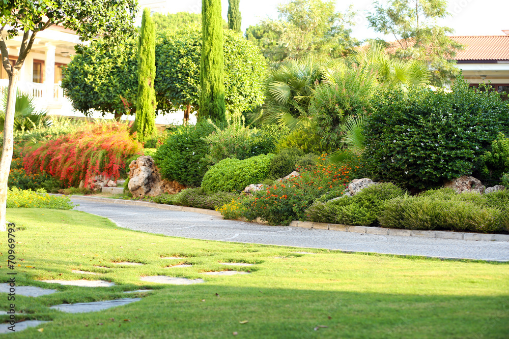 Poster beautiful landscaping at park