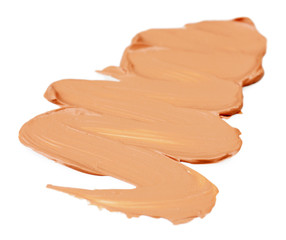 Liquid foundation isolated on white