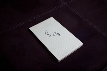 Reminder to pay bills