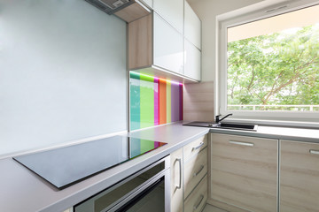 Kitchen with colourful decoration