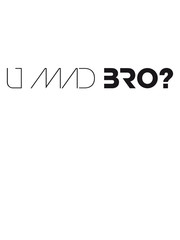 Cool U Mad Bro Text Logo Design