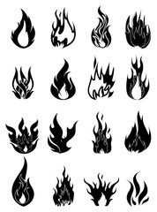 fire icons set 