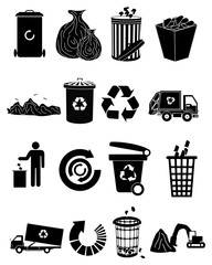 Recycling icons set  - 70974534