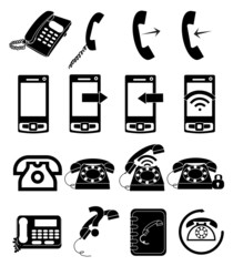 Telephone call icons  - 70974593