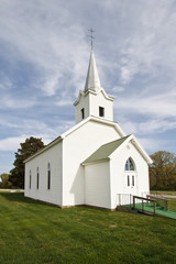 Fototapeta na wymiar White Country Church