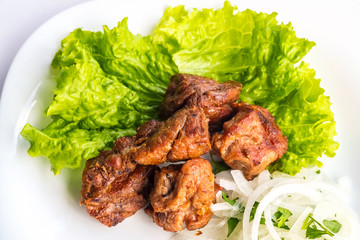 Fried meat