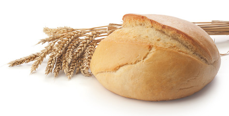 Round bread and wheat