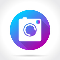 Flat Long Shadow Icon Of Photo Camera