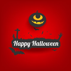 Happy Halloween message design background,Card, vector illustrat
