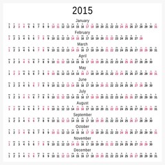 Calendar 2015