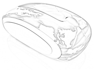 Globe Earth On line. Pencil drawing