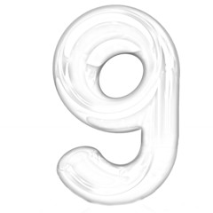 Number "9"- nine. Pencil drawing