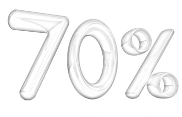 3d "70" - Seventy percent. Pencil drawing
