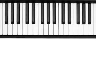 Fototapeta premium Piano keyboard on white background