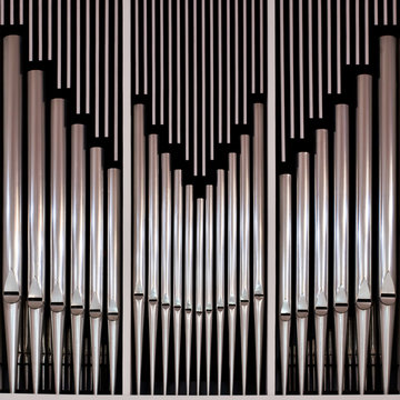 Pipe church organ in the background