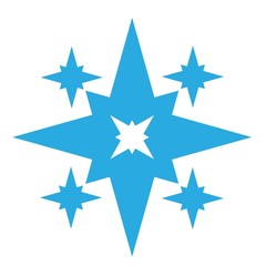 Delicate digital blue snowflake design