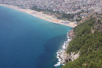 Fototapeta premium Turkey. Alanya Castle. Viewing point. Cleopatra\\