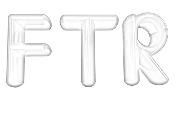 "FTR" 3d text. Pencil drawing