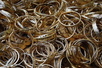 Oriental bangles at the flea market
