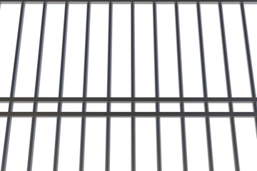 Digitally generated metal prison bars